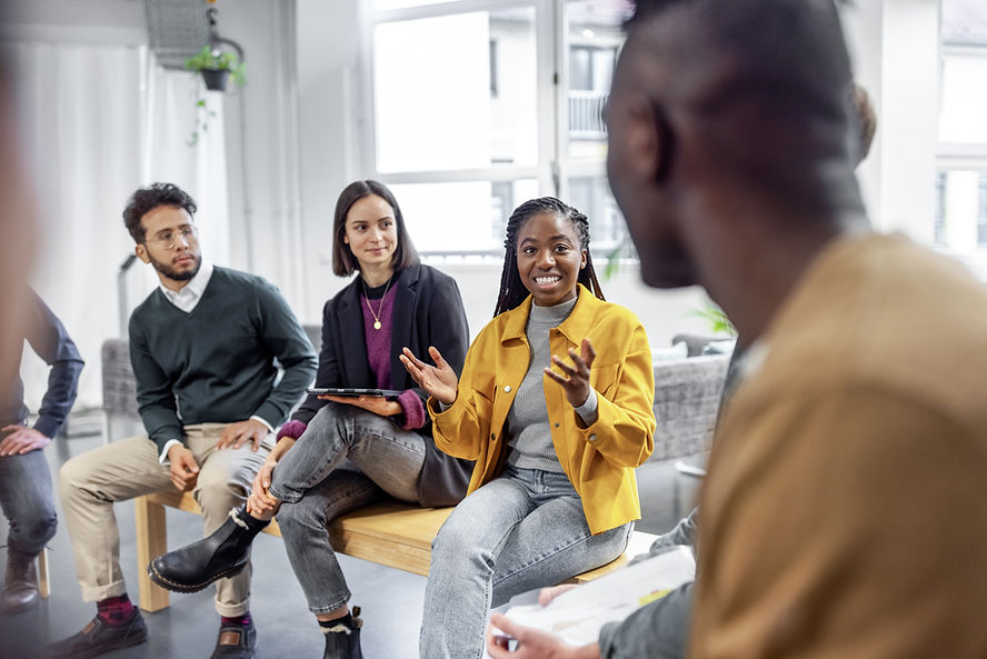 team gathered at a workplace for mental health first aid training in Brisbane. to learning about mental health awareness. Mental health first aid course Brisbane.