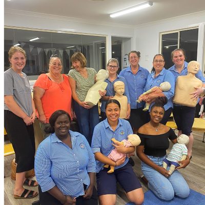 Group of Childcare Educators having fun after class having completed HLTAID012 PRovide First Aid in an Education and Care Setting at their Workplace in Ipswich