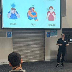 trainer teaching mental health awareness in youth street smart safety and wellbeing