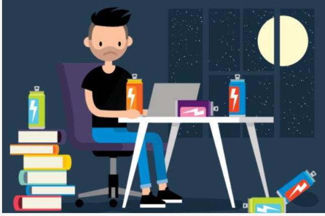 Person drinking energy drinks, the risk of stroke and managing a stroke first aid emergency. dispel the myths about stroke