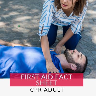 Woman performing CPR on adult man. learn the steps to perform CPR on an adult