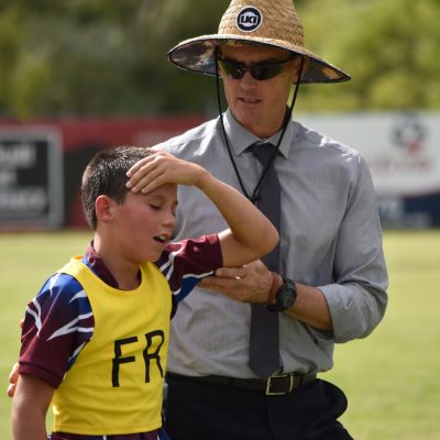 young athlete with concussion