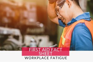 Man in at work dealing with fatigue