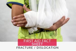Man with fracture / dislocation. Learn how to manage fractures and dislocations with this fact sheet