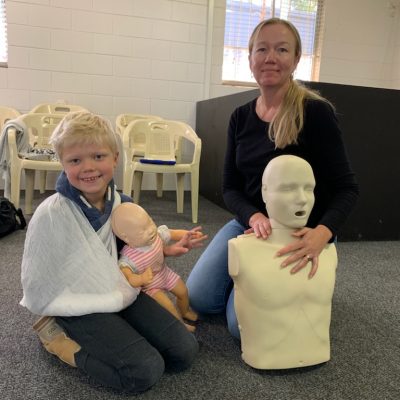 a mum and son doing a Parenting First Aid Awareness Course