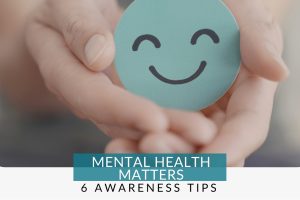 smiling face to promote mental health awareness because your mental health matters