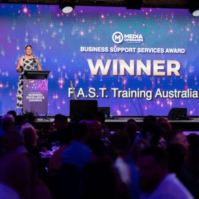 Sarah Shaw, Director receiving Best Business Service Support Award