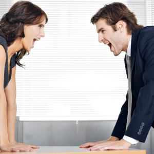 2 people yelling, showing the need for workplace communication and conflict training