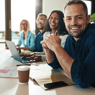 90 min Workplace Wellbeing Program people smiling