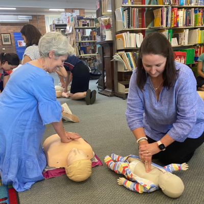 School Teachers performing First Aid and CPR Training - workplace training Ipswich, cpr certification