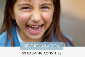 Girl smiling at camera, learn calming activities for children