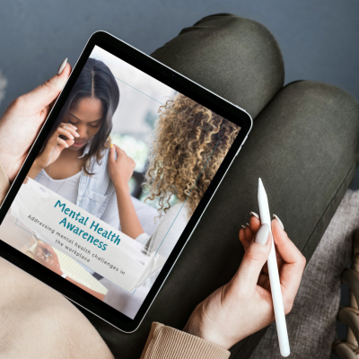 a book cover for mental health awareness in relation to workplace mental health courses