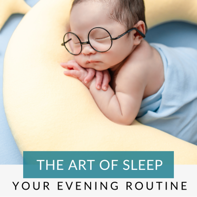 cute baby sleeping emphasising the importance of getting a good night sleep. The art of sleep and improving your evening routine.
