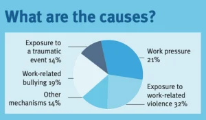 Graph showing causes of Mental Health Issues
