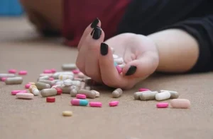 Person overdosed on drugs