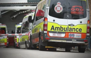 ambulances waiting at hospital. the impact of ambulance ramping on a business