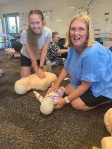 CPR class teaching staff workplace training.
