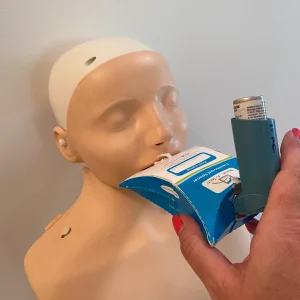 Using a makeshift spacer with ventolin