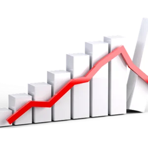 Graph going up and then falling